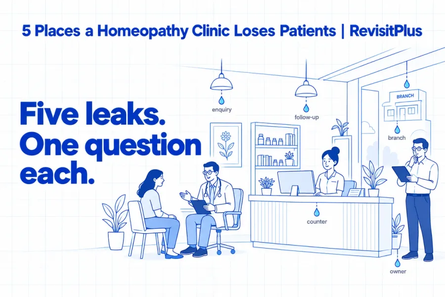 5 Places Your Homeopathy Clinic Loses Patients Without You Noticing | RevisitPlus