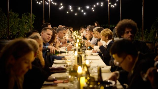 Dinner among the vines