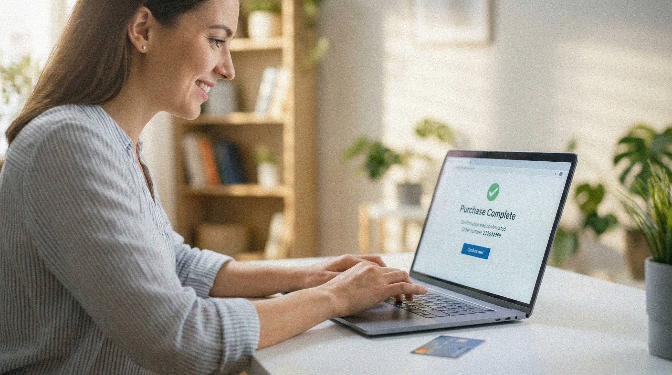 Customer completing a digital purchase.