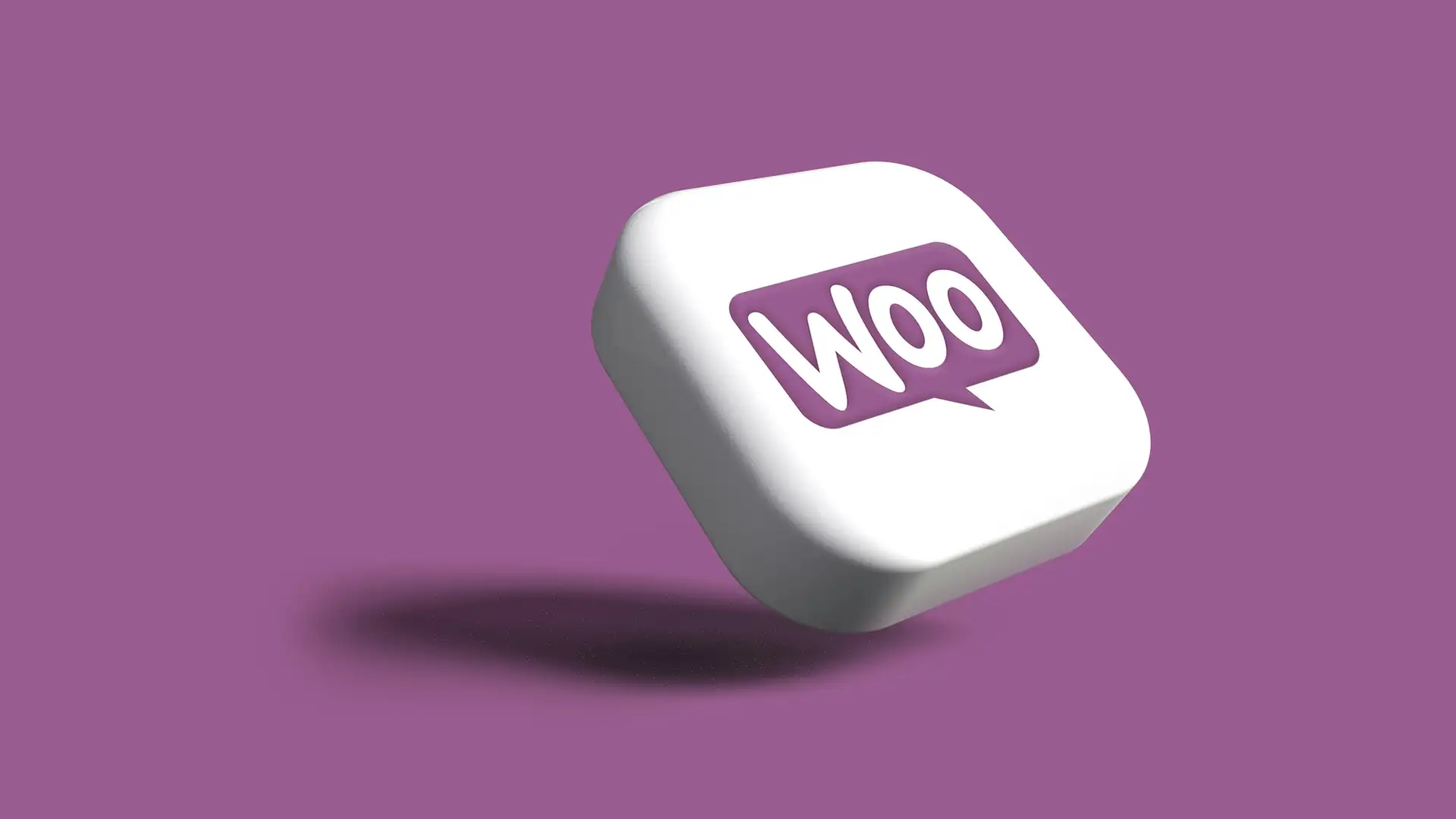 a 3d rendering of a woocommerce icon on a purple background .