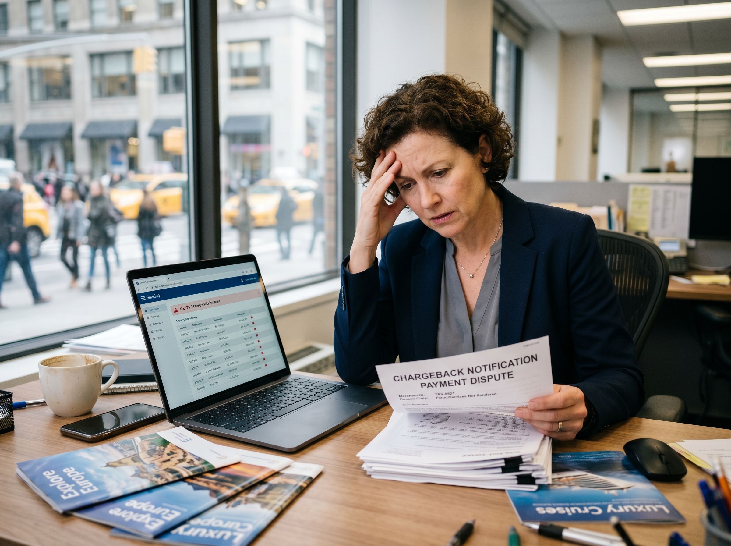 A business owner receiving a chargebacks in travel industry payments
