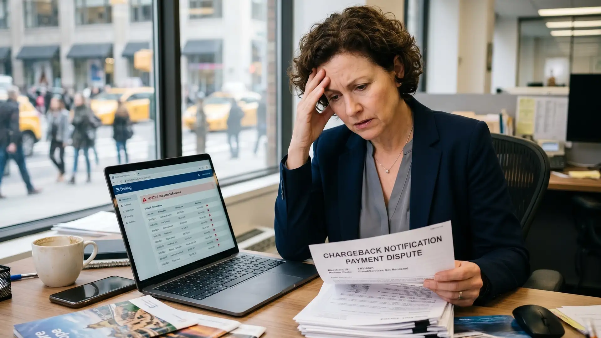 A business owner receiving a chargebacks in travel industry payments