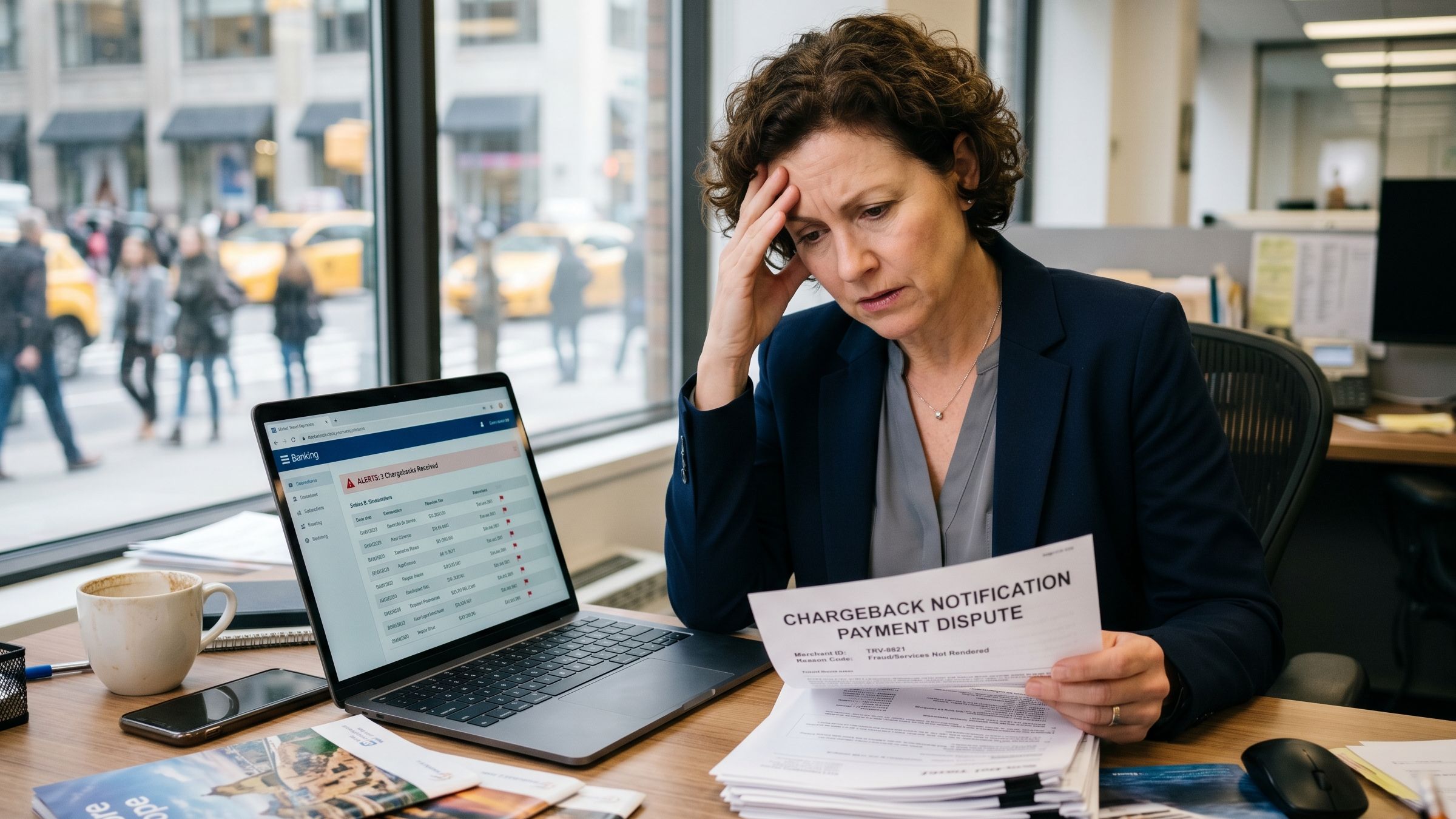 A business owner receiving a chargebacks in travel industry payments