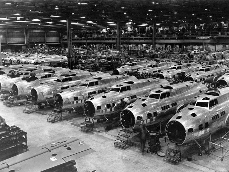 Boeing Plant, Seattle, Washington, 1943.