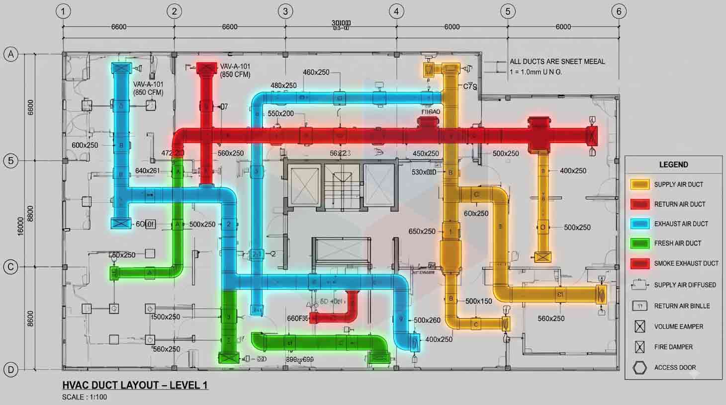 HVAC Duct Shop Drawings system