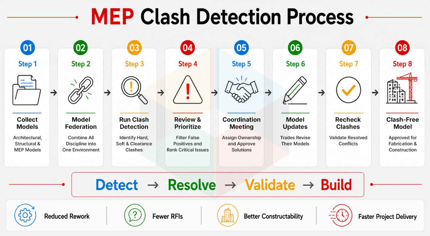 MEP Clash Detection Process MEP Clash Detection Process