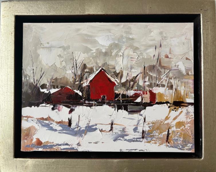 Red Barn in Winter