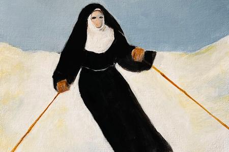 Skiing Nun