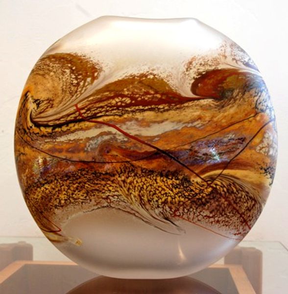 Jupiter Series Ivory Flat Vase