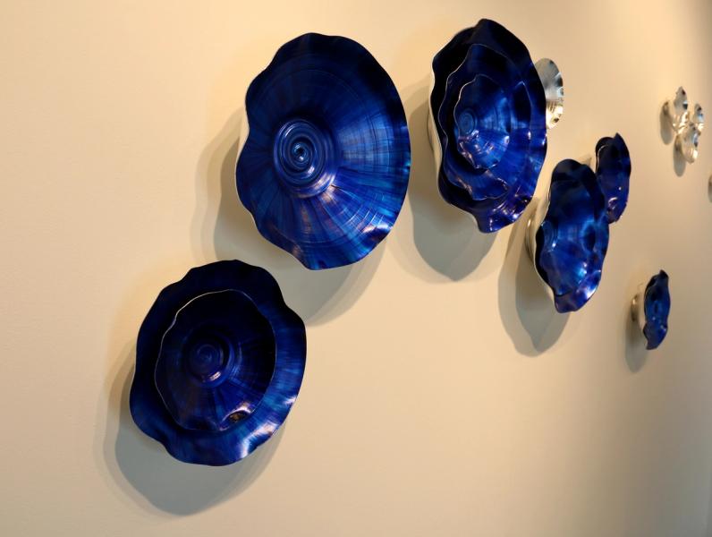 Electric Lady Blue Oil Paint and Porcelain Installation