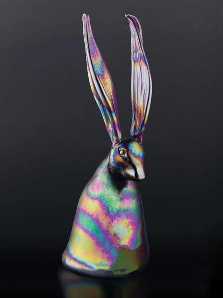 Eggplant Glass Bunny