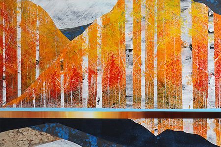 Aspens in Vibrant Orange