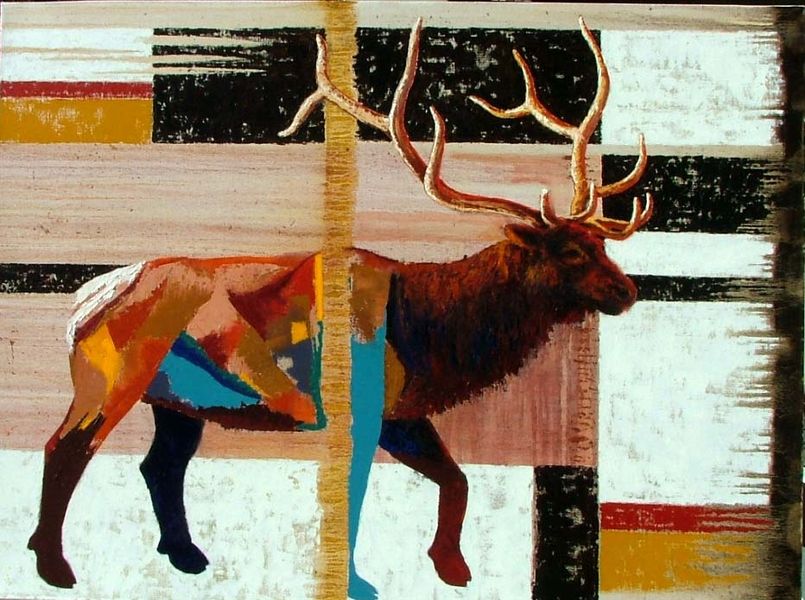 Elk with Blue Legs