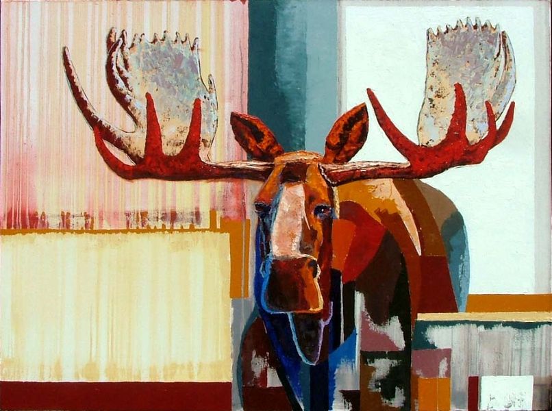 Bull Moose in Color
