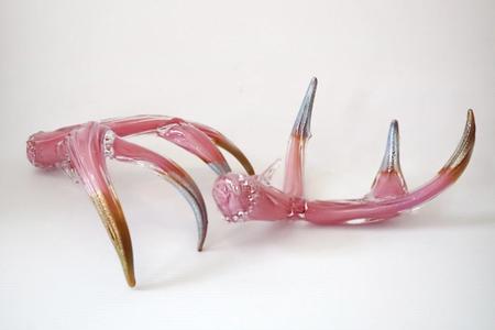 Pink Antlers with Metallic Tips
