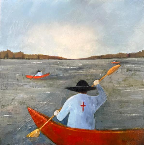 Monks Canoeing