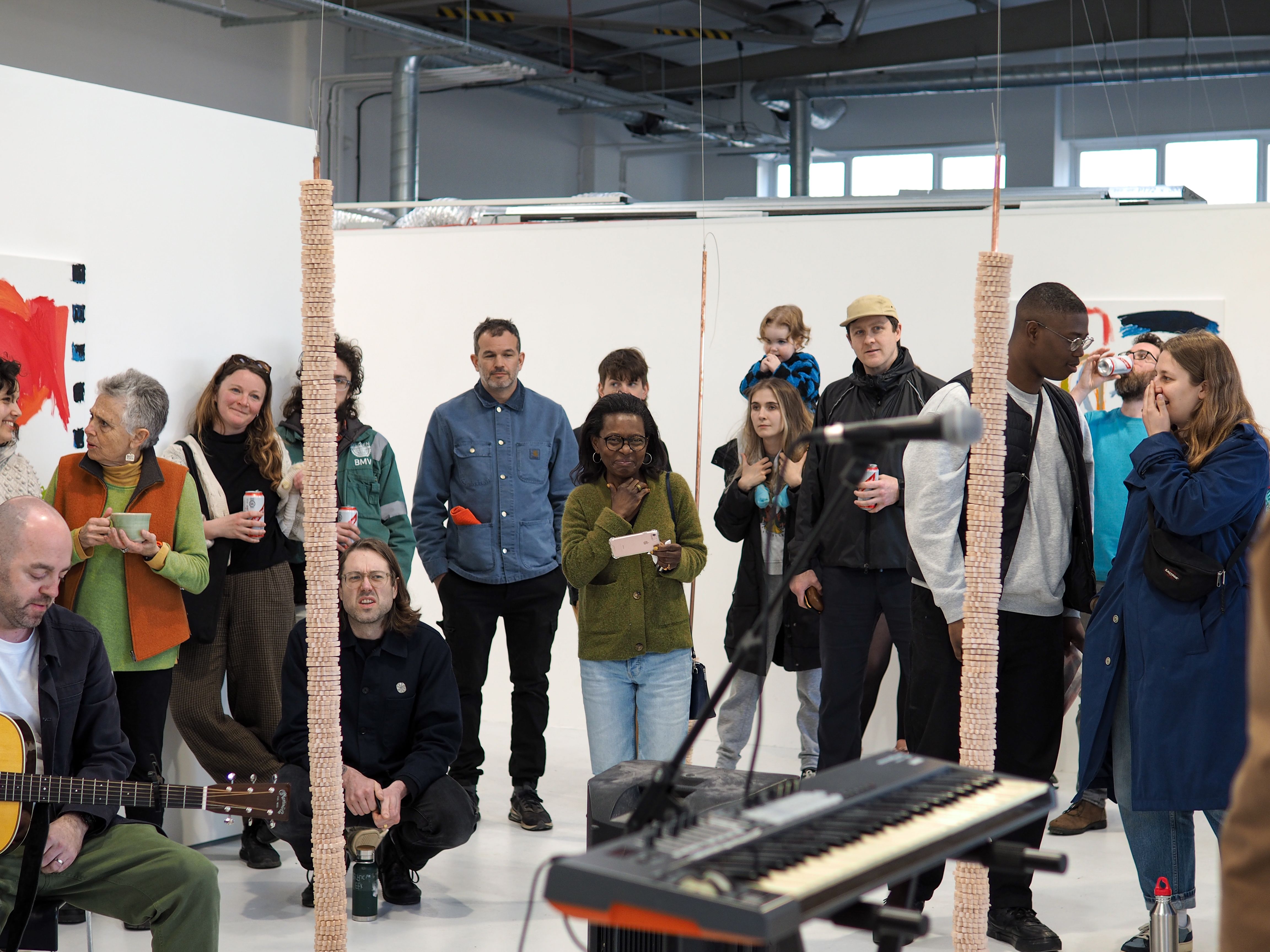 Audience members at Babalola Yusuf 'The Quality of Eternity ((is now))' (2023) Image taken by Jim Lineker