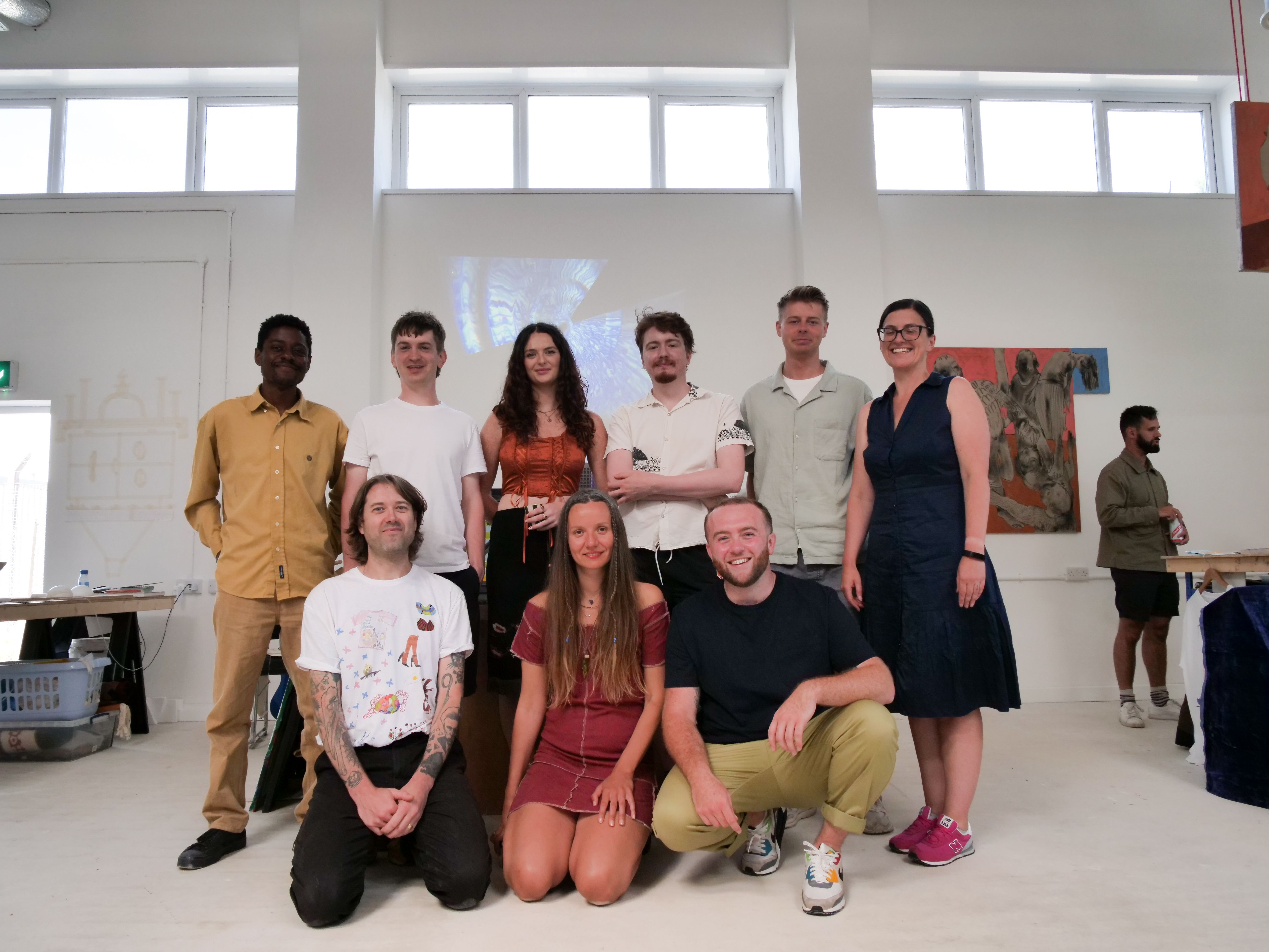 Group image of staff and artists on the studio development programme