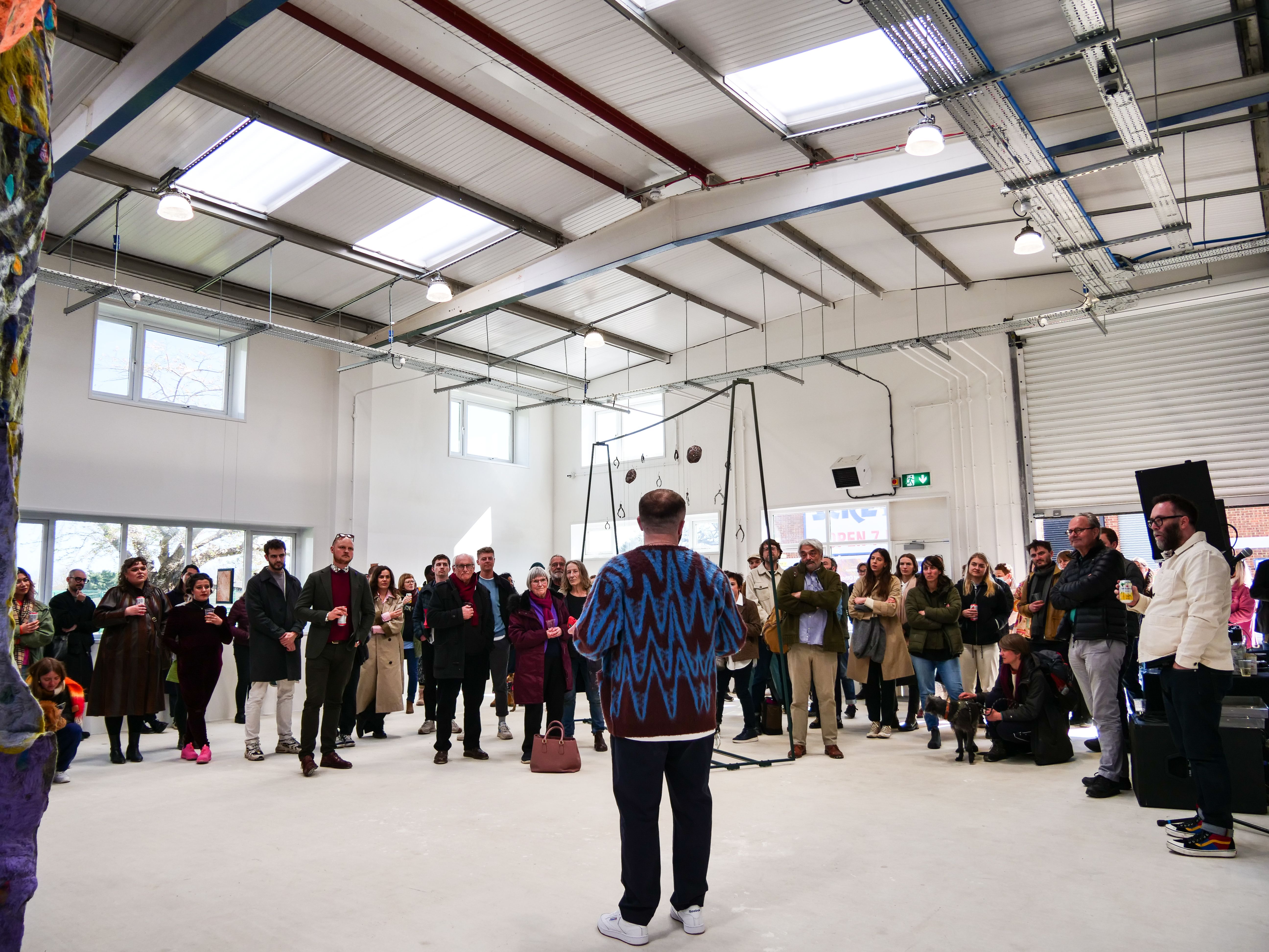 Beeching Road Studios opening day (April 2022) Sophie Goodchild at Flatland Projects, image taken by Jim Linkerer