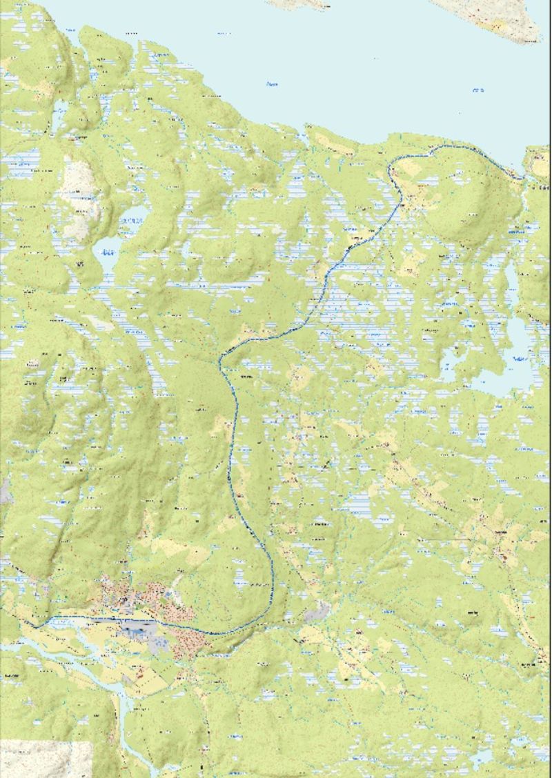 Kartutsnitt av Mølnhusbekken