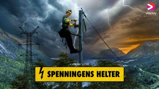 Ai generert bilde av en montør oppe i en strømmast