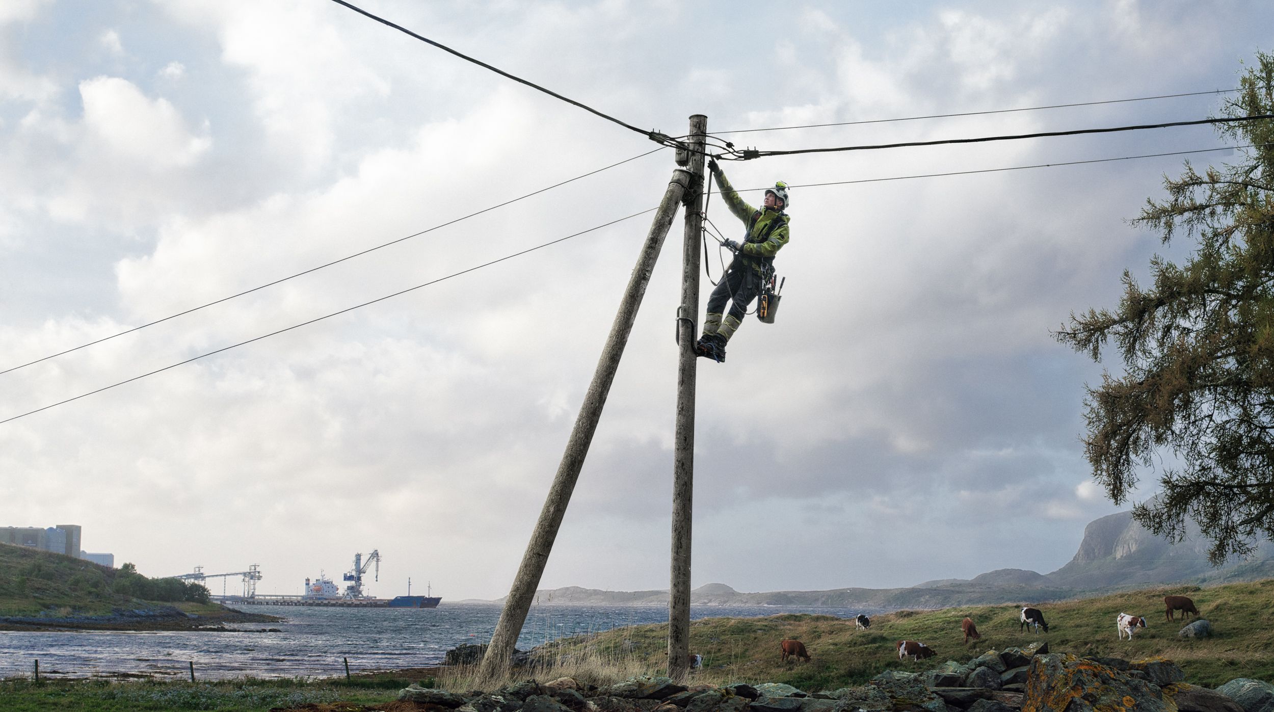 En montør ute på oppdrag