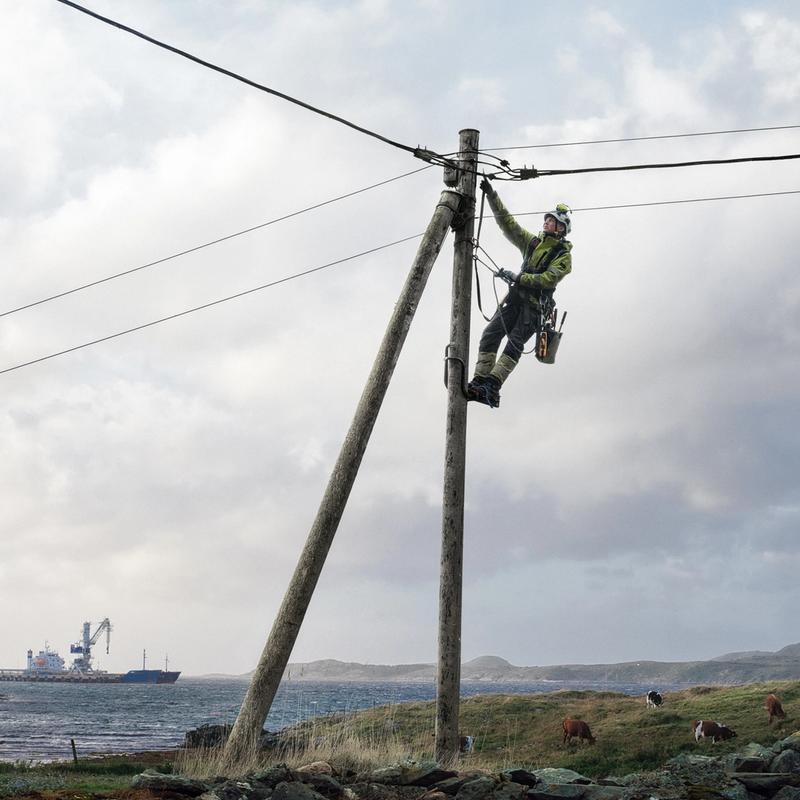 En montør ute på oppdrag