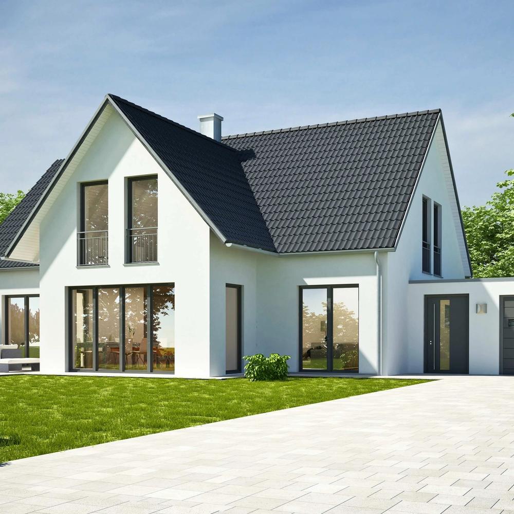 Illustrasjon av et hus som er koblet til strømnettet