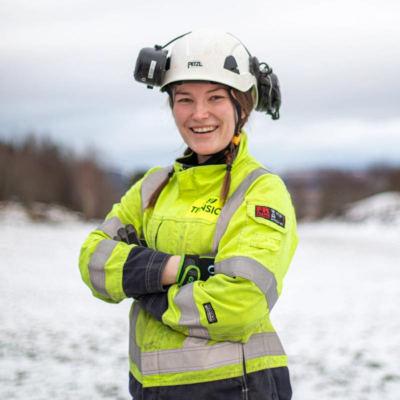 Blid medarbeider i felten