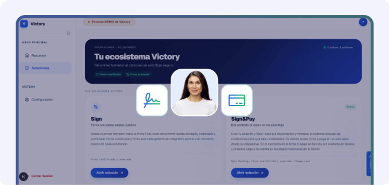 Firma y pago en un mismo flujo