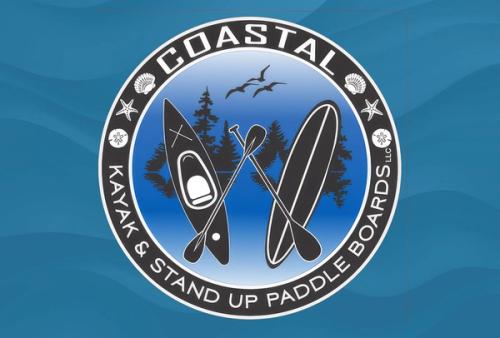 Coastal Kayak & Stand Up Paddle Boards LLC — circular logo with kayak and paddleboard icons.