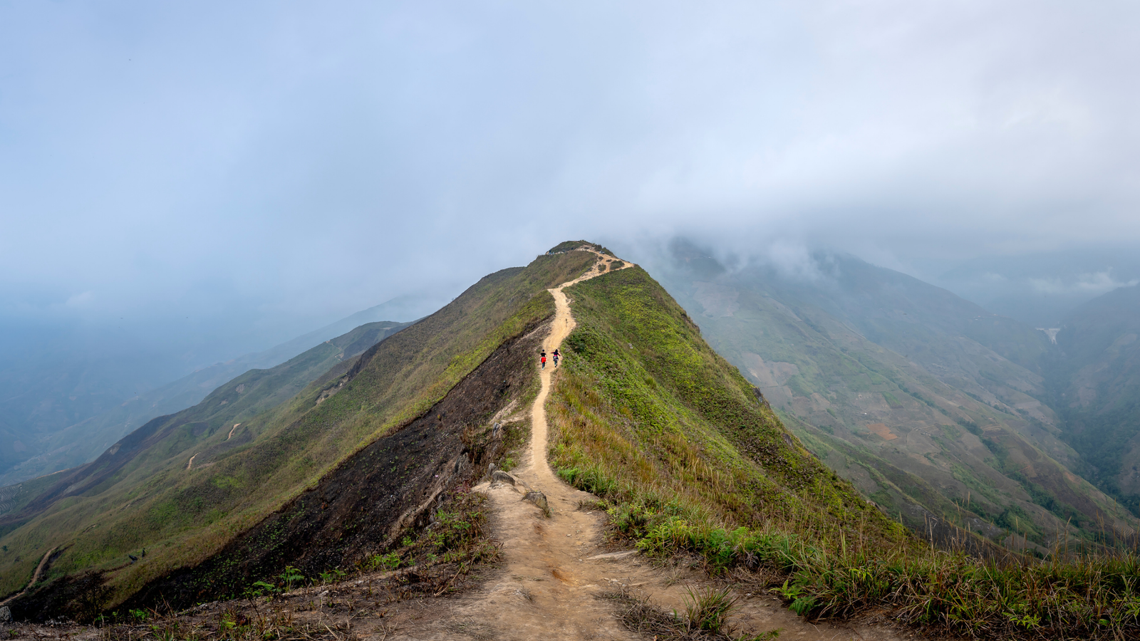 Path on mountain top