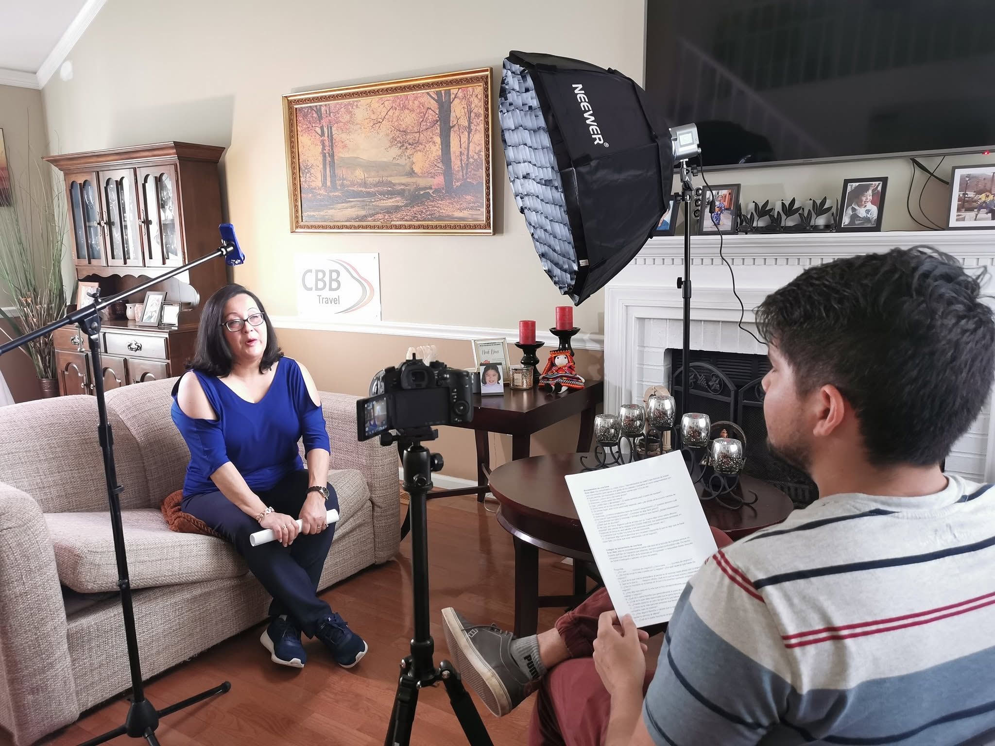 Behind the scenes — filming a client interview in the DMV