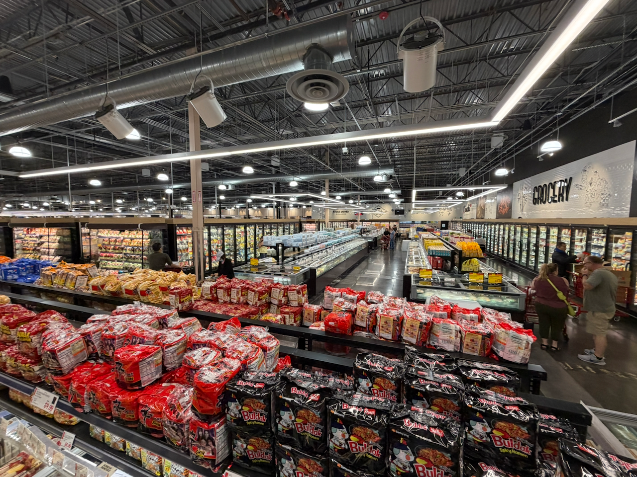 Food aisles at H Mart
