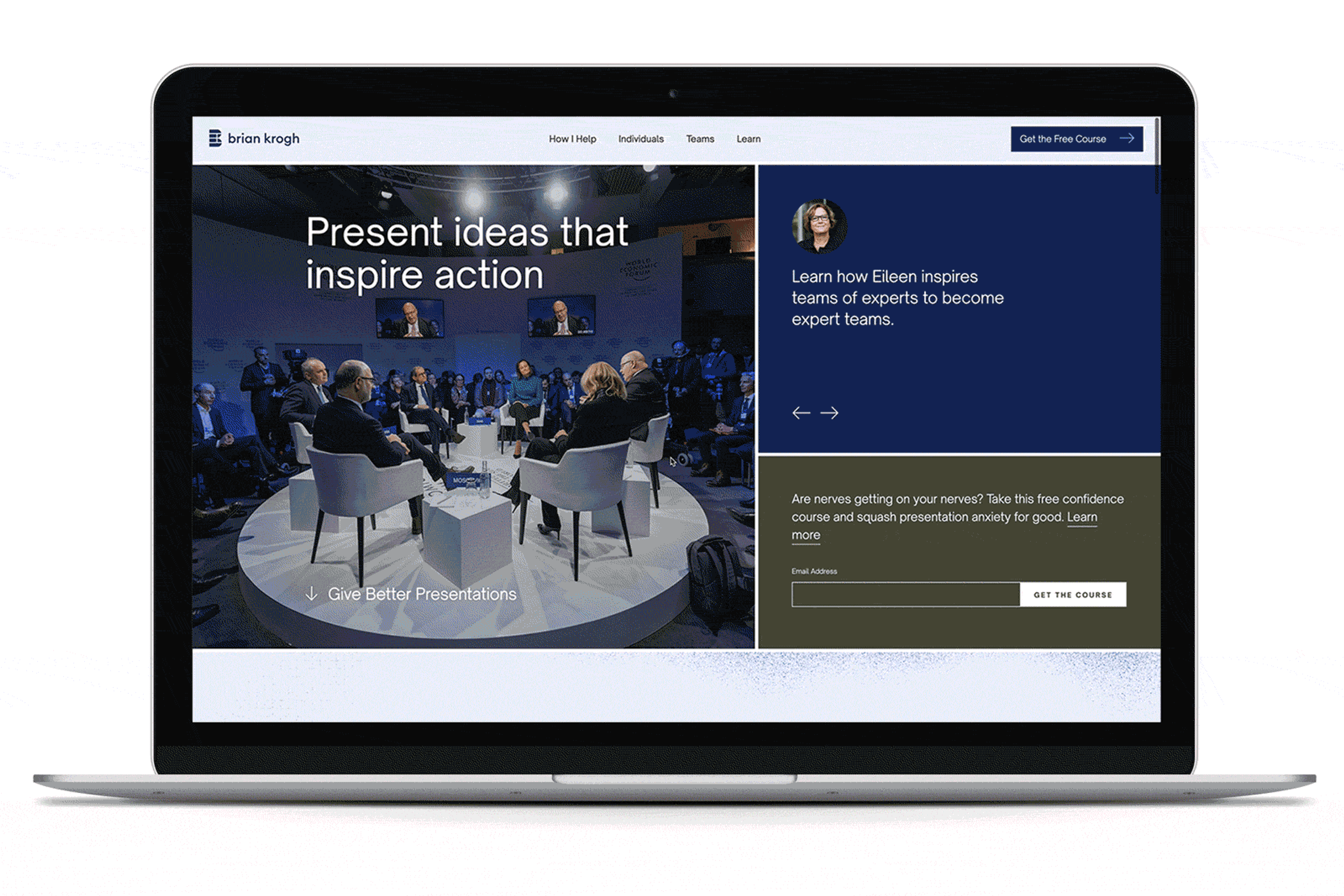 Growing a public speaking coach's reach with a clearly articulated message