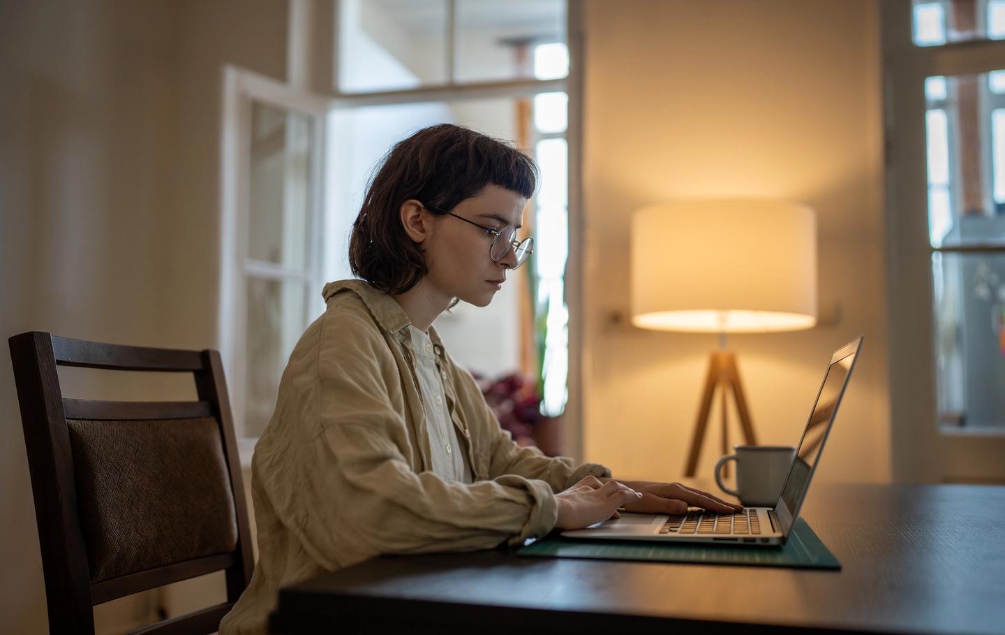 Woman with PC