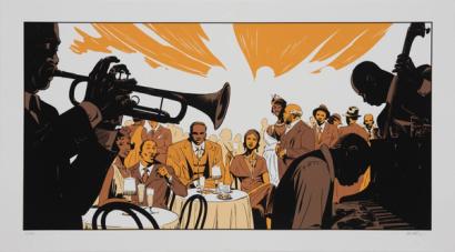 Queenie et les musiciens