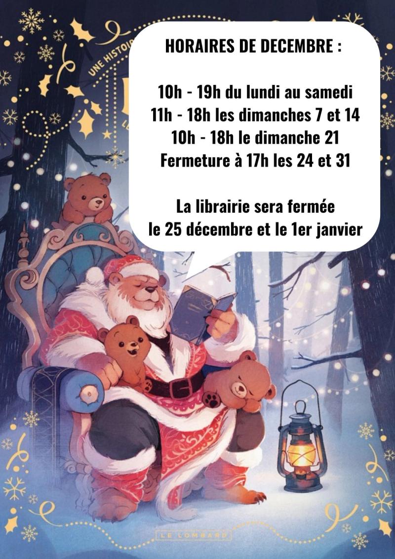 Horaires de décembre