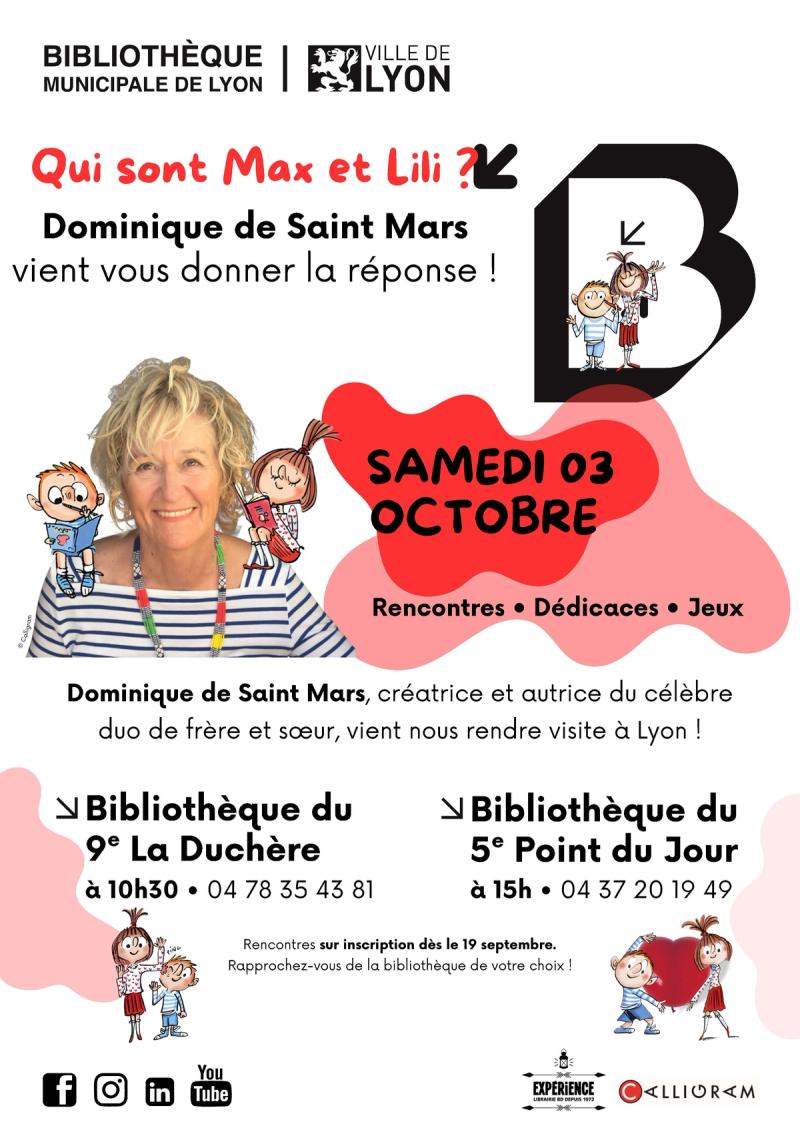 Rencontre et dédicace avec Dominique de Saint Mars