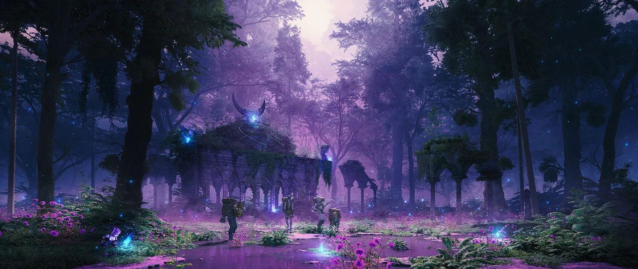 Teldrassil Twilight in Ultrawide format