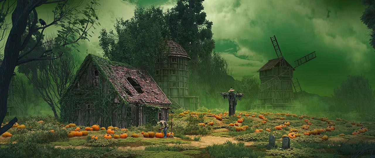 Pumpkin Fields in Ultrawide format