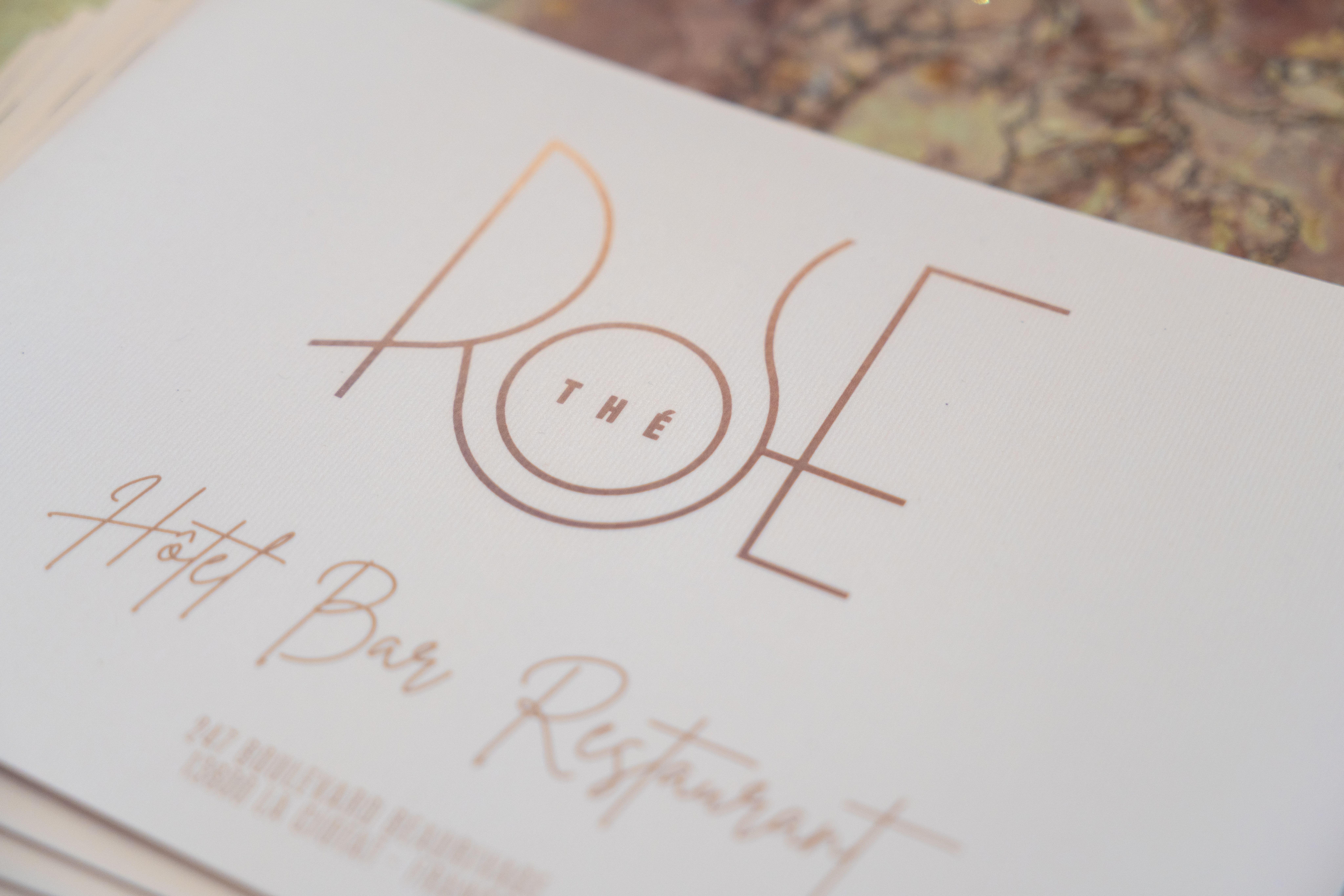 Affiche "ROSE Thé" couleurs claires