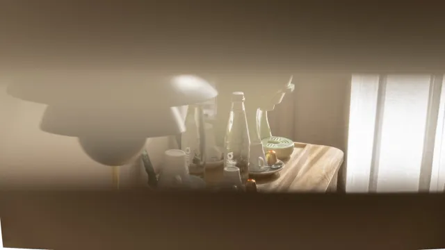 Table de chambre floutée