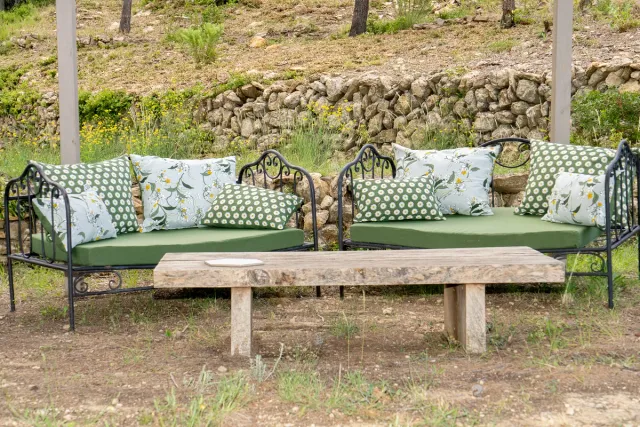 Canapé verts extérieurs