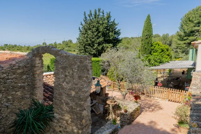 Extérieur de la villa en plongée