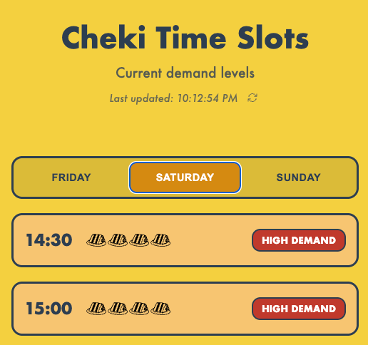 keekihime cheki reservation system