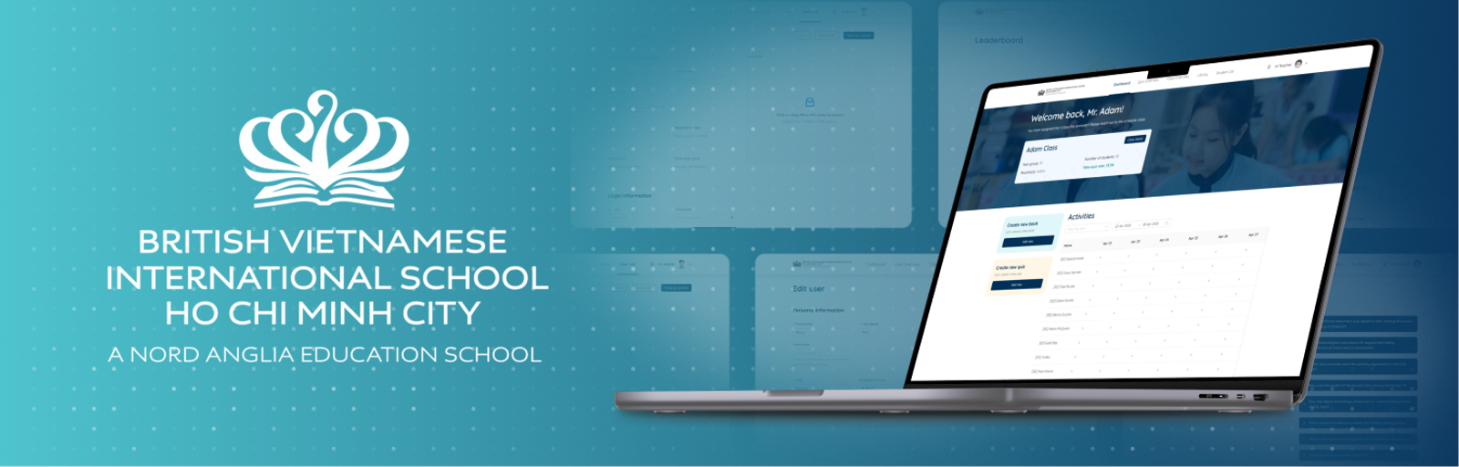 The BVIS school website, designed and built by Saigon Digital