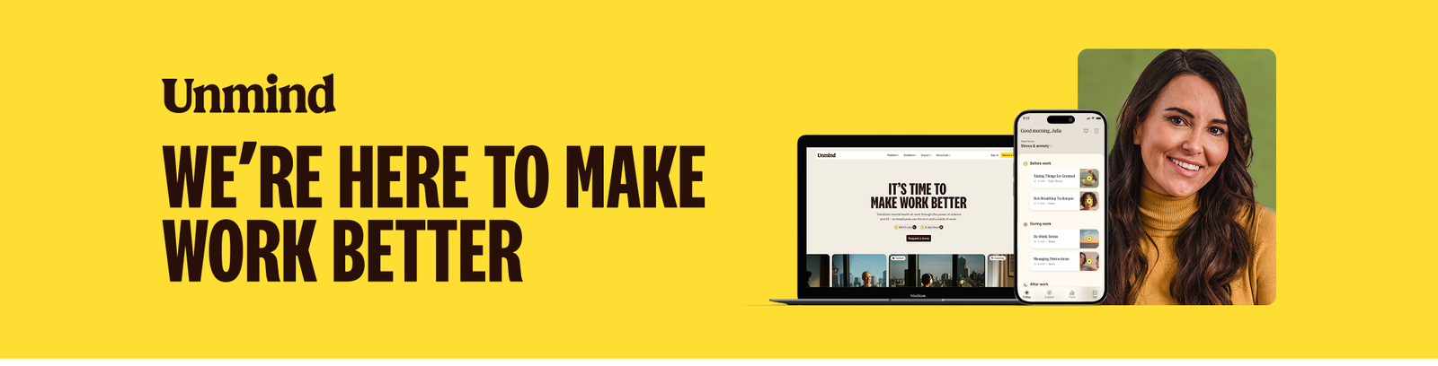 The Unmind website, work by Saigon Digital