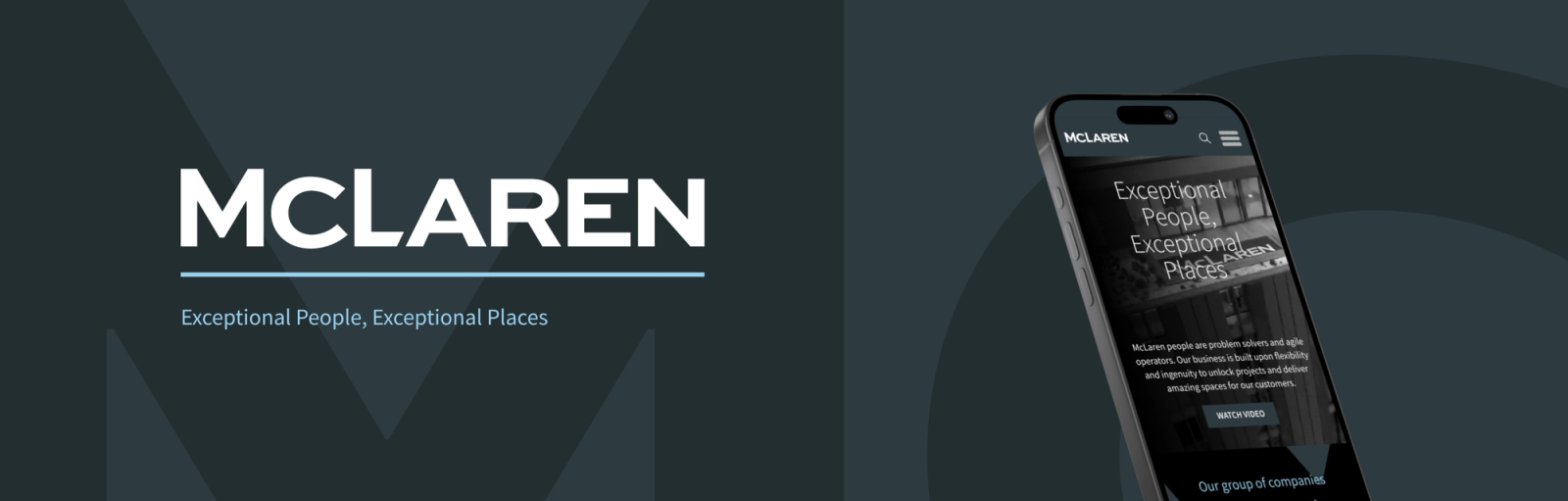 The McLaren Construction website, designed and built by Saigon Digital