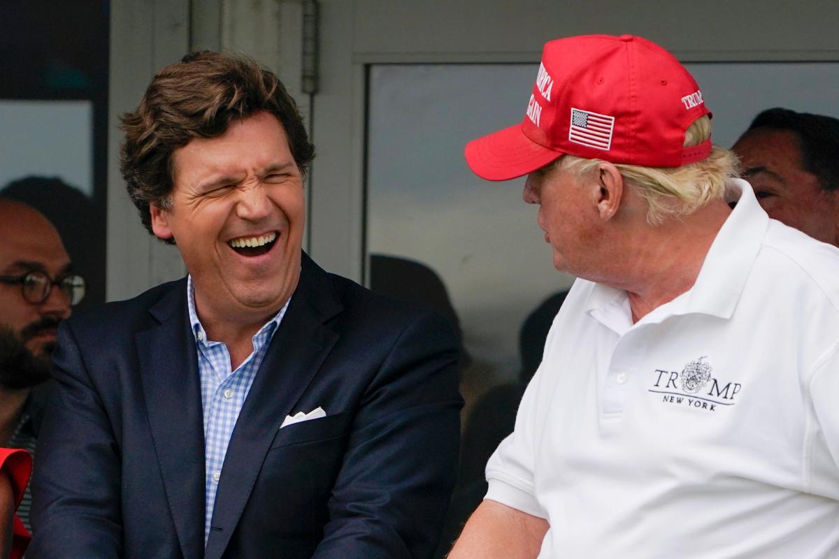 Image for article: Tucker and Trump Are TV’s Gravediggers